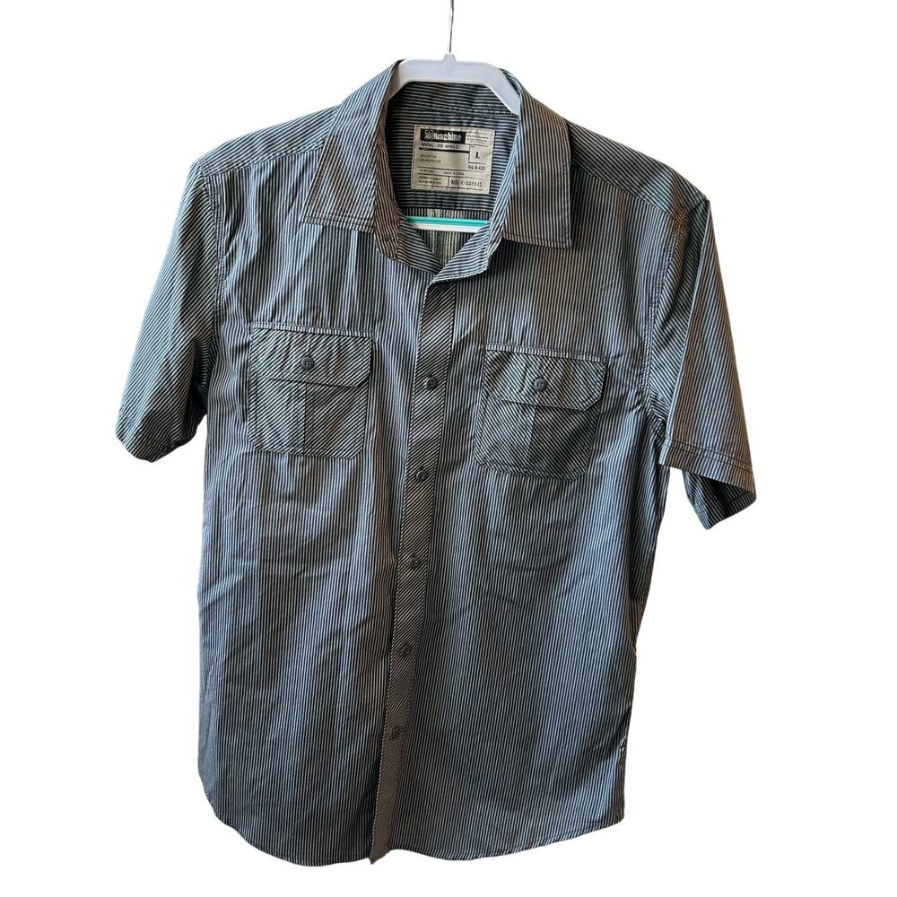 MACHINE Fame  Short Sleeve Button Down Collar Shirt SZ Large Punk Grunge